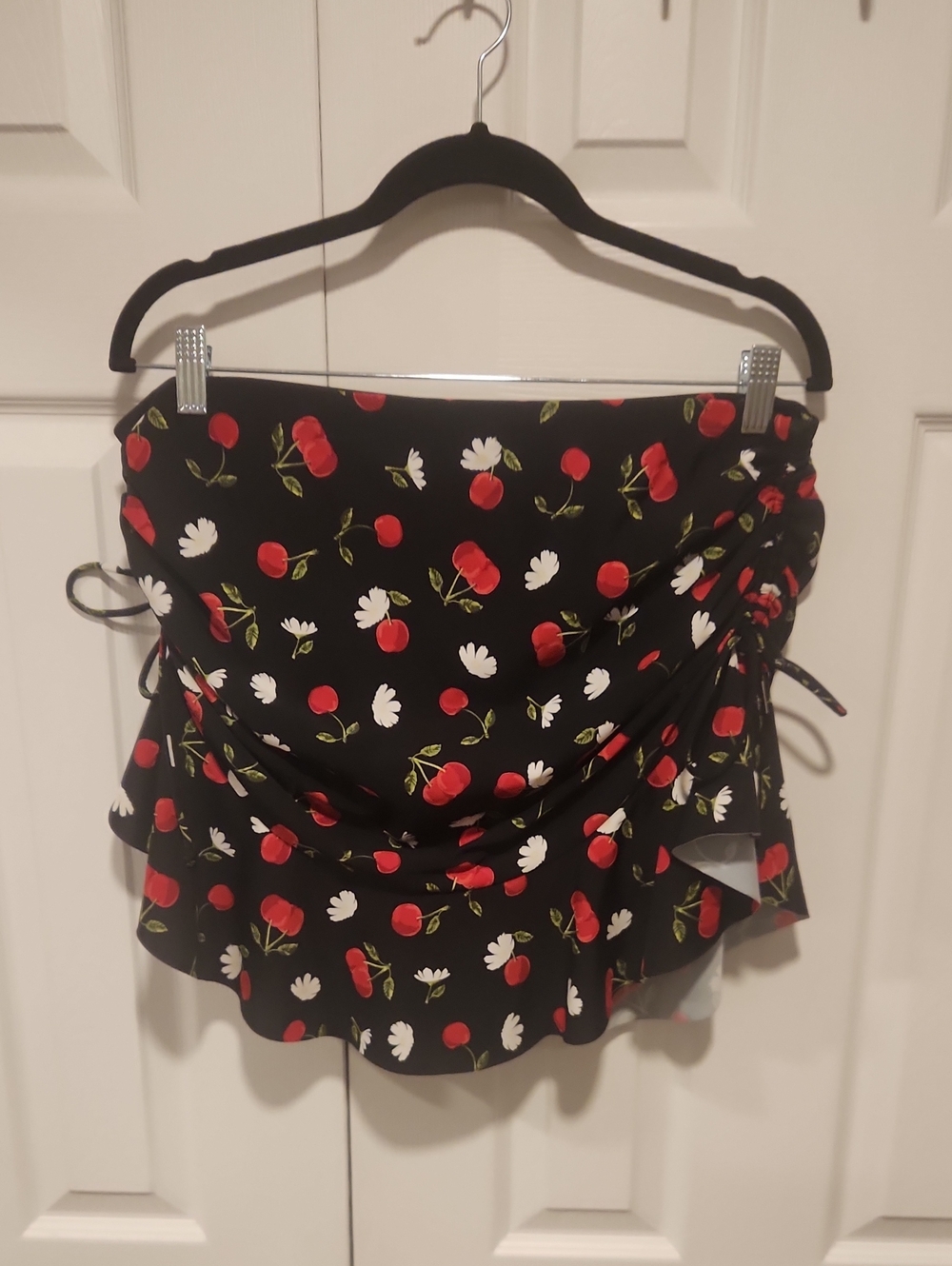 Torrid Ruched Cherry Swim Skirt